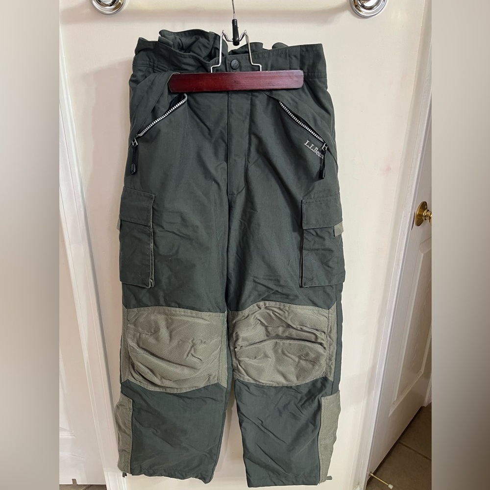 L.L. bean snow pant snow bib size 14/16 boy color brown youth